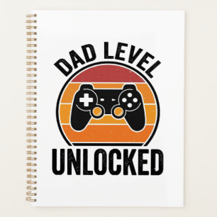 Vintage-Gamer-Shirt-Design: Papa-Level freigeschal Planer