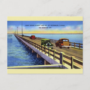 Vintage Gandy Bridge Tampa Bay Postkarte