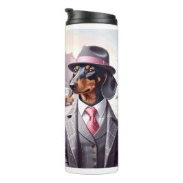 Vintage Gangster-Dackel Thermosbecher