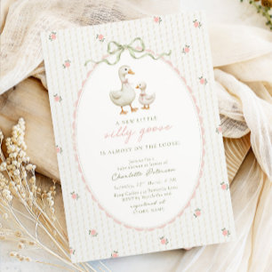 Vintage-Gänse-Baby-Shower-Einladung Einladung