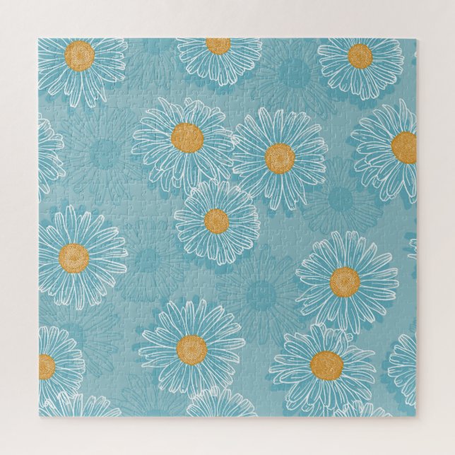Vintage Gänse: Blumenmuster der Kontur. Puzzle (Vertikal)