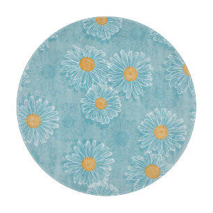 Vintage Gänse: Blumenmuster der Kontur. Schneidebrett