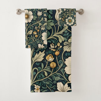 Vintage-Gänseblümchen-Gartenmuster Badhandtuch Set