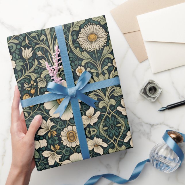 Vintage-Gänseblümchen-Gartenmuster Geschenkpapier (Schenken)