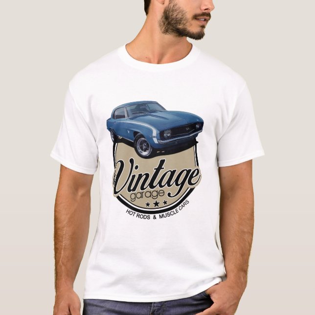 Vintage Garage Camaro T-Shirt (Vorderseite)