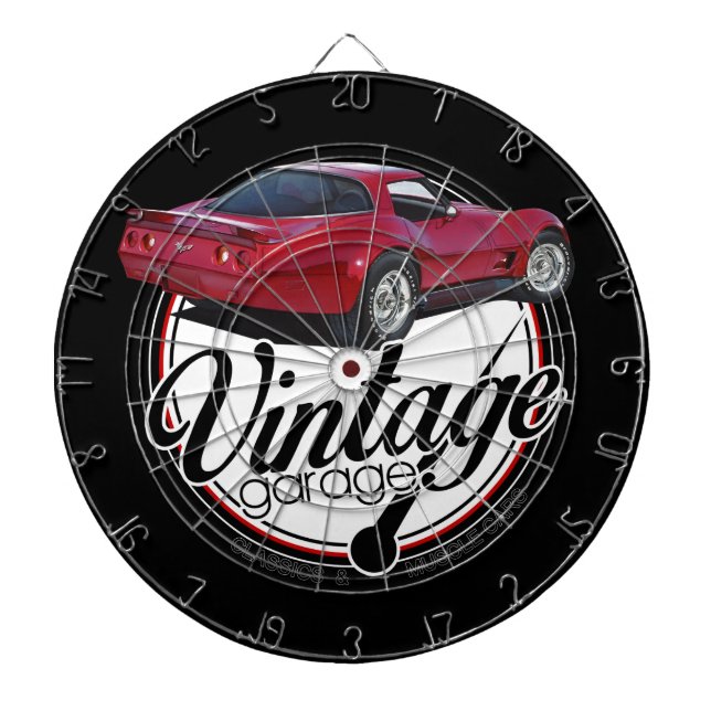 Vintage Garage Corvettes Dartscheibe (vorne)