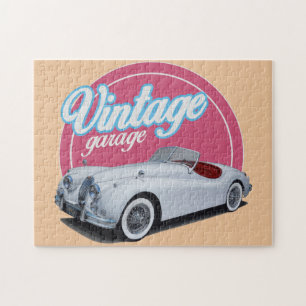 Vintage Garage Jaguar Puzzle
