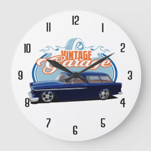 Vintage Garage Nomad Große Wanduhr