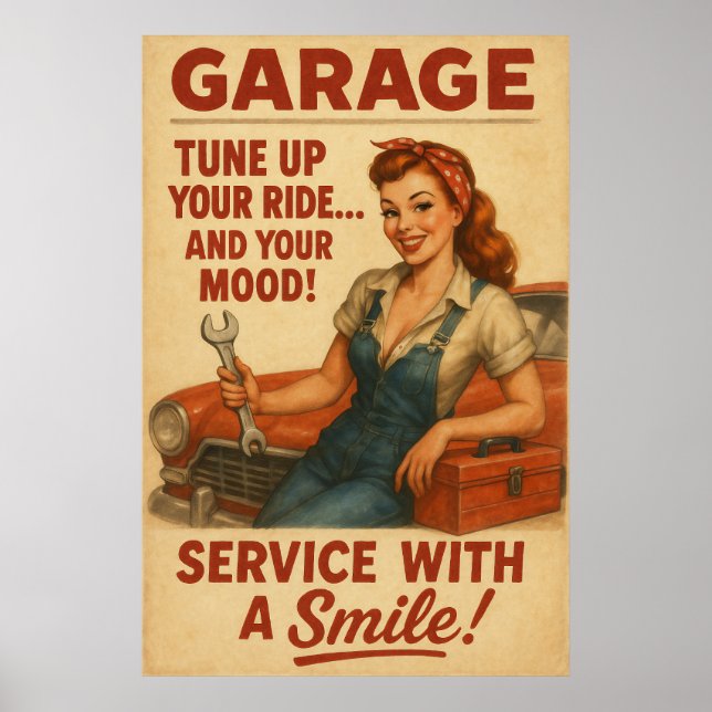 Vintage Garage Poster (Vorne)