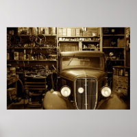 Vintage Garage und Reparatur Shop