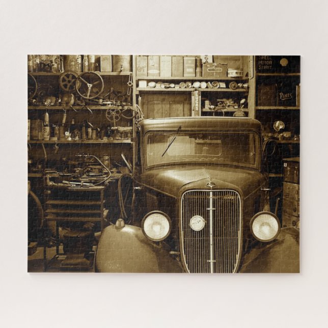 Vintage Garage und Reparatur Shop Puzzle (Horizontal)