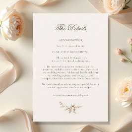 Vintage Garden Ethereal Blush Wedding Details Begleitkarte