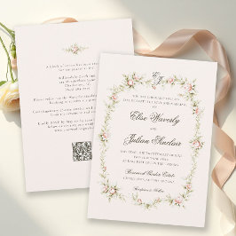 Vintage Garden Ethereal Floral All One Wedding Einladung