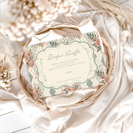 Vintage Garden Floral Diapper Raffle Begleitkarte