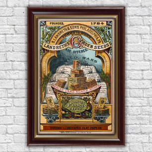 Vintage Garden Seeds Company Werbung Poster