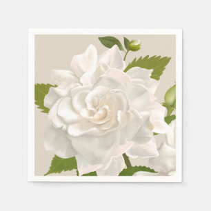Vintage Gardenia Floral Serviette