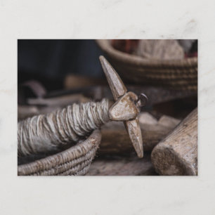 Vintage GarnSpindeln Postkarte