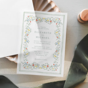 Vintage-Garten-Aquarell-Hochzeit