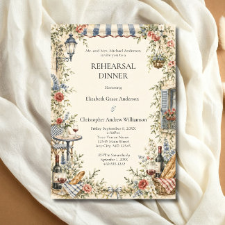 Vintage-Garten-Blumen-Europäisches Probedinner Einladung