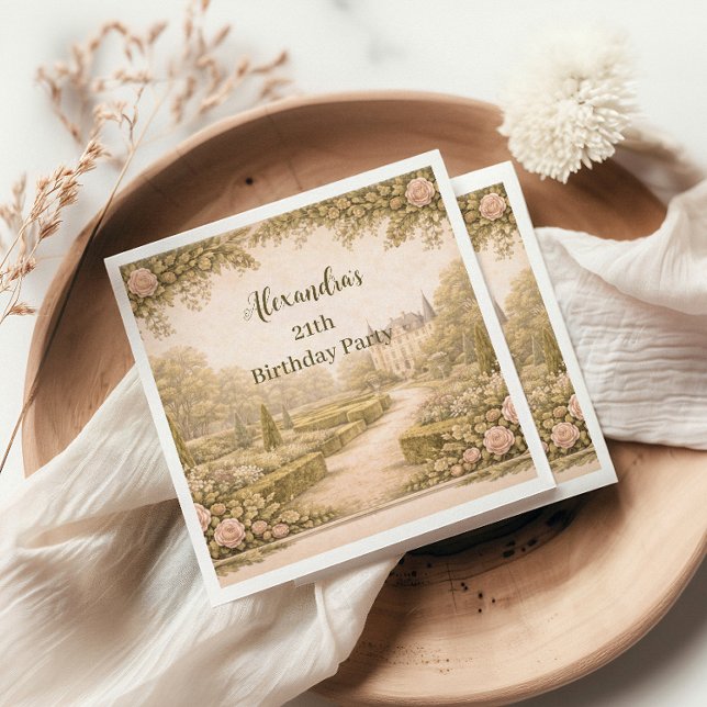 Vintage-Garten-Landgeburtstag Serviette (Von Creator hochgeladen)