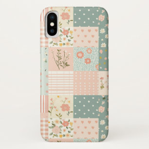 Vintage-Garten-Patchwork in Staubrosé und Lavendel Case-Mate iPhone Hülle