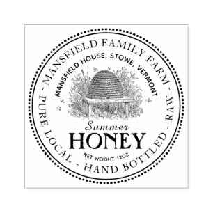 Vintage-Garten-Skeps-Honig-Stempel Sommer Gummistempel
