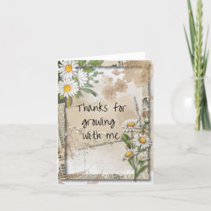 Vintage-Garten-Stil-Muttertags-Karte Dankeskarte