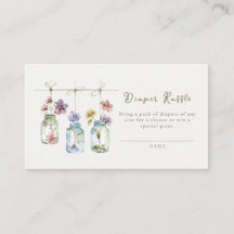 Vintage-Garten-Wildblumen-Glas-Diaper-Raffle 