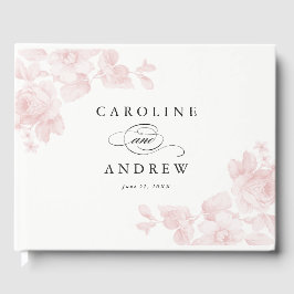 Vintage Gartenanlage Rose Hochzeitsgast Gästebuch