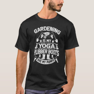 Vintage Gartenarbeit meine Yoga-Gummistiefel sind T-Shirt