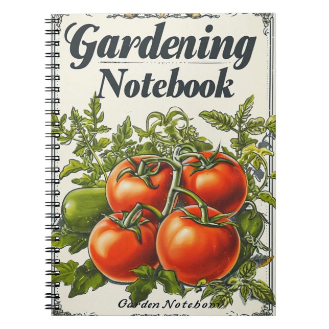 Vintage Gartenarbeit Notizblock (Vorderseite)