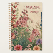 Vintage Gartenblumen Kalender 