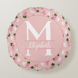 Vintage Gartenblüten Rundes Kissen