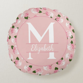 Vintage Gartenblüten Rundes Kissen