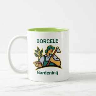 Vintage-Gartencafétasse Gartenzeit Zweifarbige Tasse