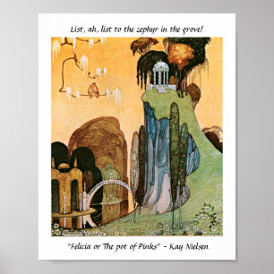 Vintage Gartenillustrierung Kay Nielsen Poster