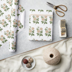 Vintage-Gartenrosen-Geschenkpapier Geschenkpapier