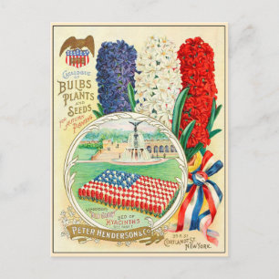 Vintage-Gartensaatgut-Katalog Postkarte