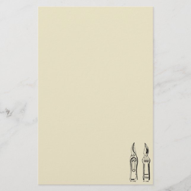 VINTAGE Gartenschneider für ILLUSTRATION Briefpapier (Vorderseite)