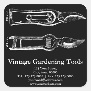 VINTAGE Gartenwerkzeuge Pruners Custom B Stickers