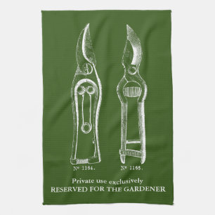 VINTAGE Gartenwerkzeuge W Pruners Gartenhandtuch Geschirrtuch