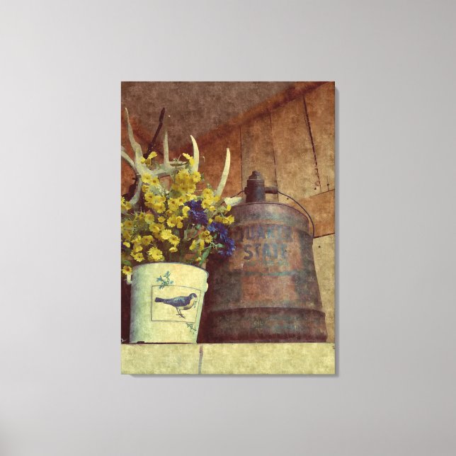 Vintage Gasdose Leinwanddruck (Vorderseite)
