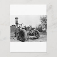 Vintage Gaspumpe auf dem Bauernhof in den 40er Jah