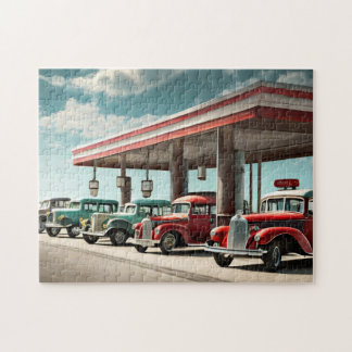 Vintage Gasstation 3 Foto Puzzles Internet Jigsa