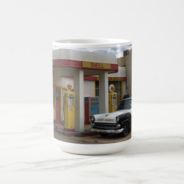 Vintage Gasstation Arizona Kaffeetasse (Mittel)