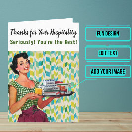 Vintage Gastfreundschaft Dankeskarte