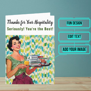 Vintage Gastfreundschaft Dankeskarte