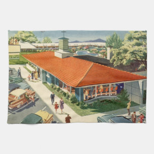 Vintage-Gastronomie, Familienrestaurant der 50er J Geschirrtuch