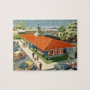 Vintage-Gastronomie, Familienrestaurant der 50er J Puzzle