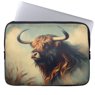 Vintage Gaur Rahmen Laptopschutzhülle